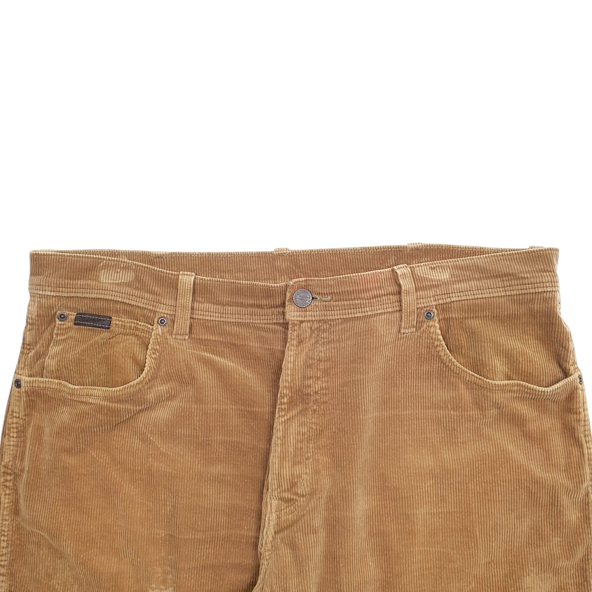 Mens Brown Wrangler Texas Stretch Corduroy Trousers