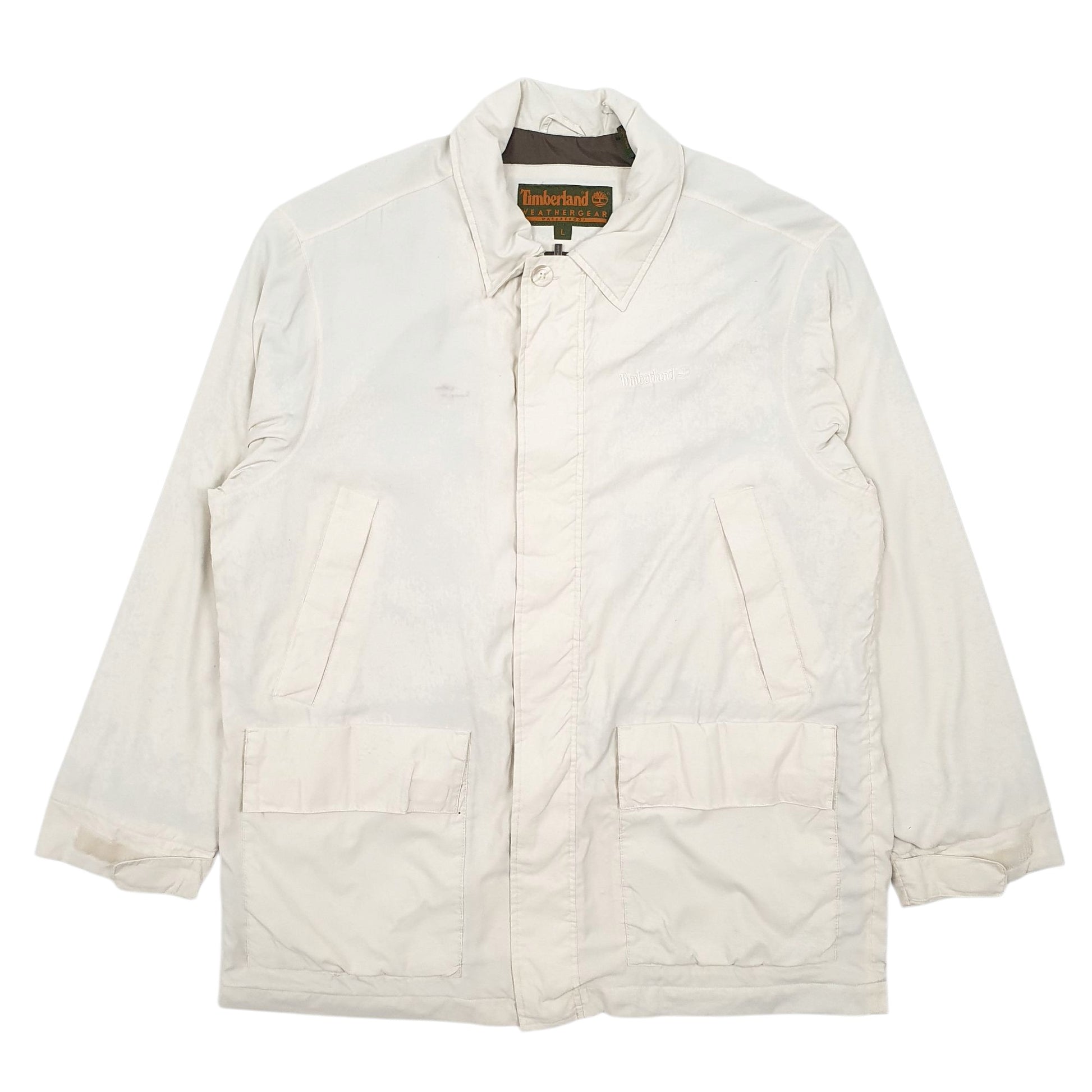 Mens Cream Timberland Vintage Crewneck Coat