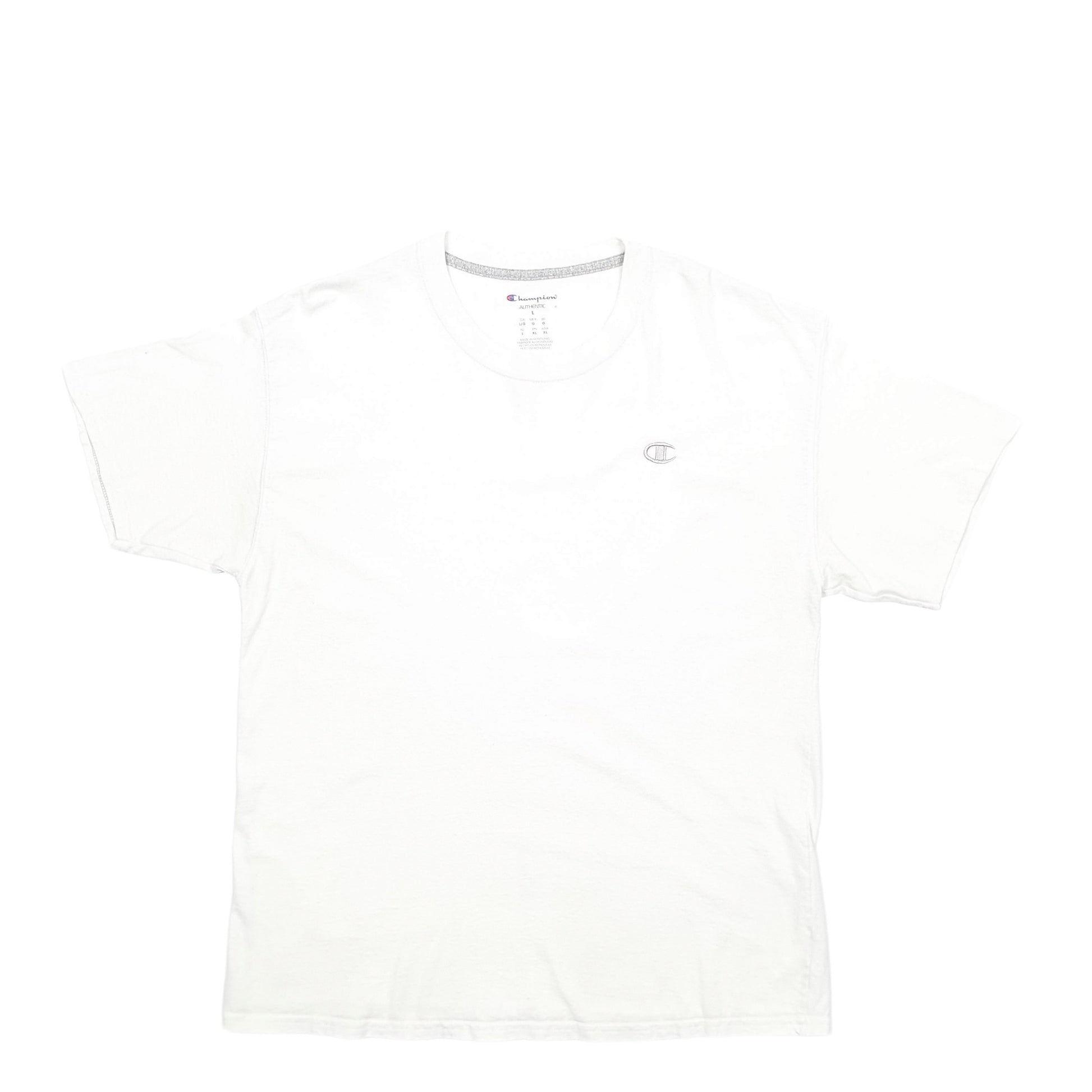 Mens White Champion  Short Sleeve T Shirt