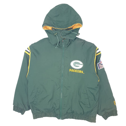 Mens Green Pro Player Vintage 1990s NFL Green Bay Packers Windbreaker  Coat