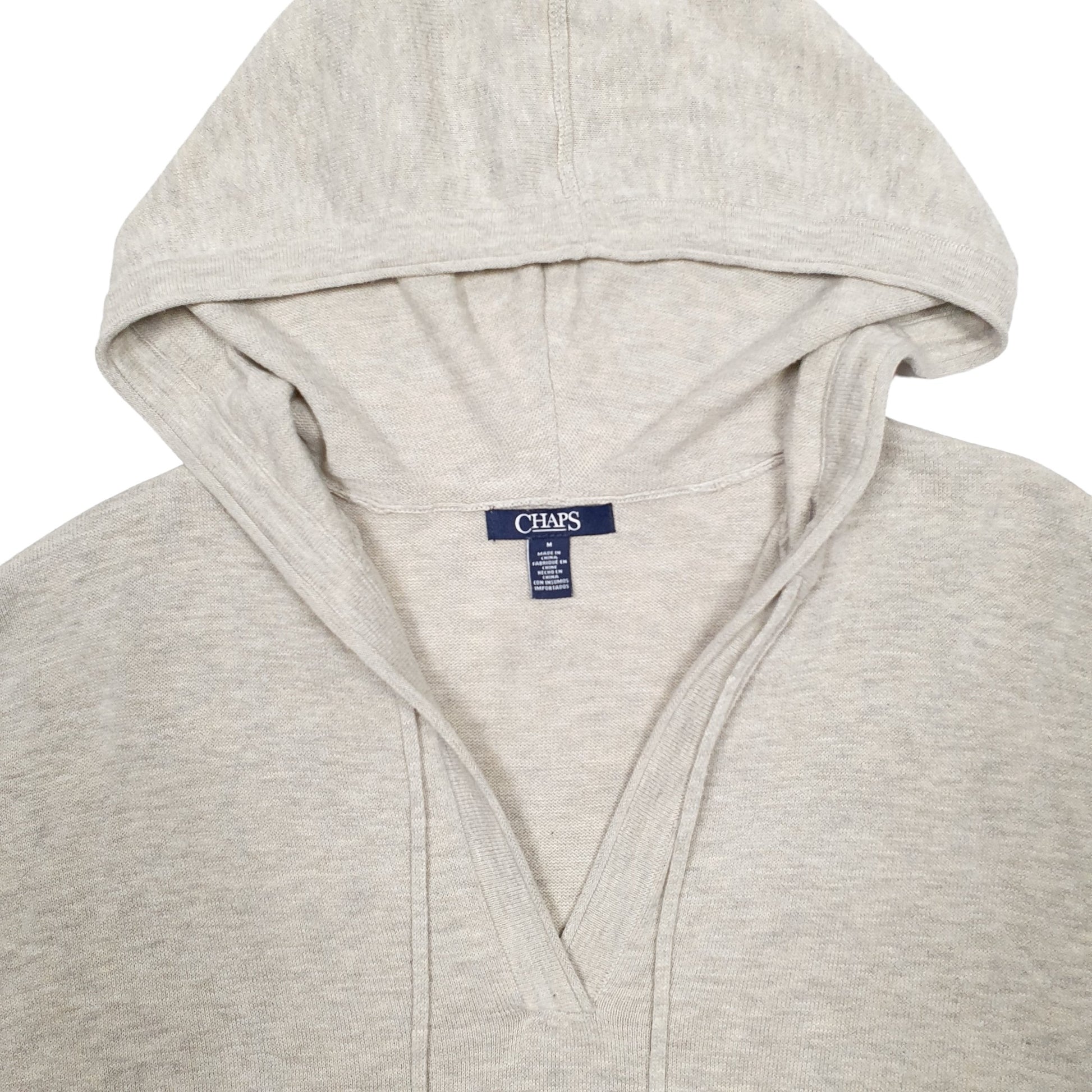 Mens Blue Chaps Knit Hoodie Jumper