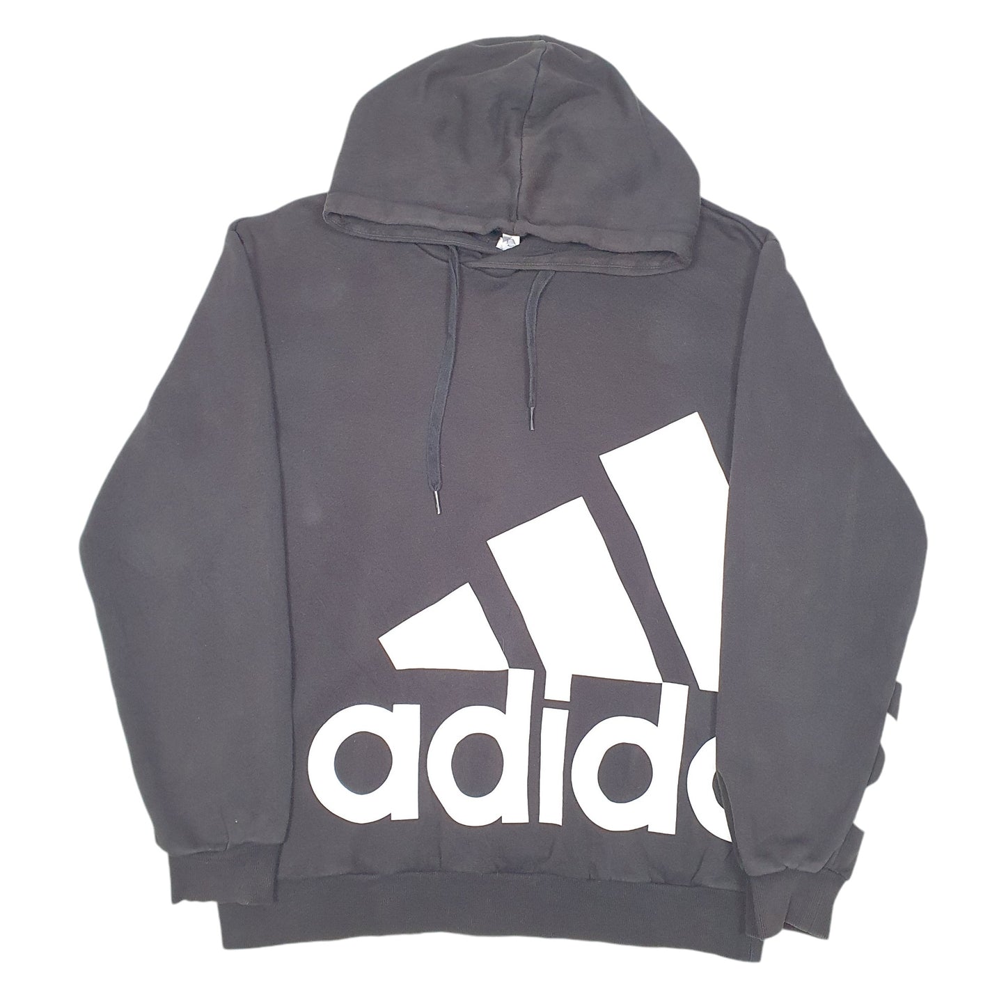 Mens Black Adidas Spellout Hoodie Jumper