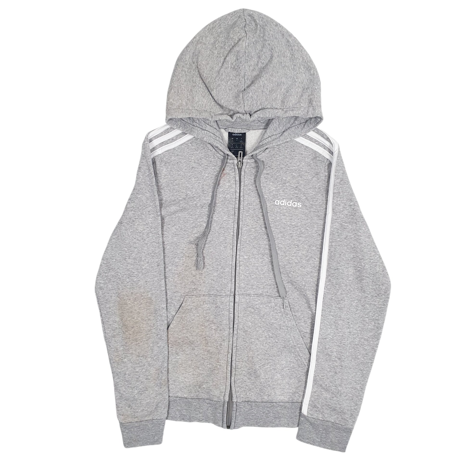 Womens Grey Adidas  Full Zip Jumper
