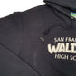 Mens Navy Champion San Francisco Waldorf High School USA Spellout Hoodie Jumper