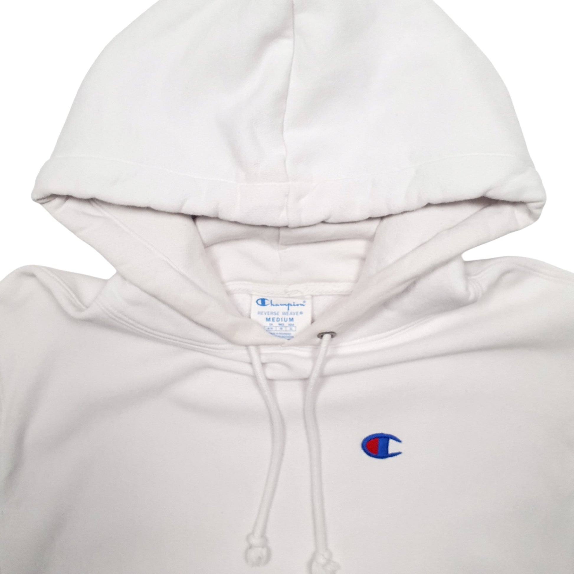 Mens White Champion  Hoodie Jumper