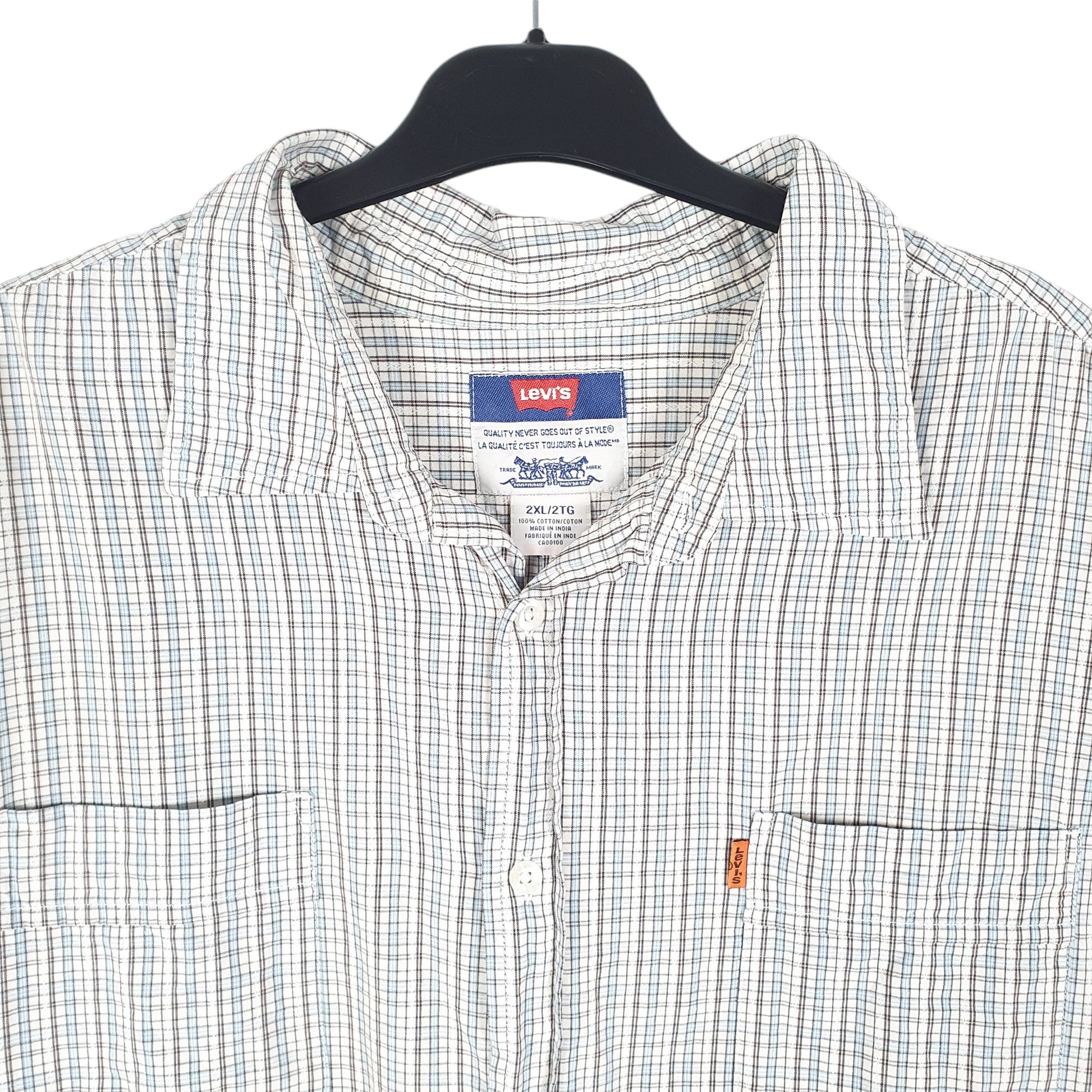 Mens White Levis Vintage Orange Tab Short Sleeve Shirt