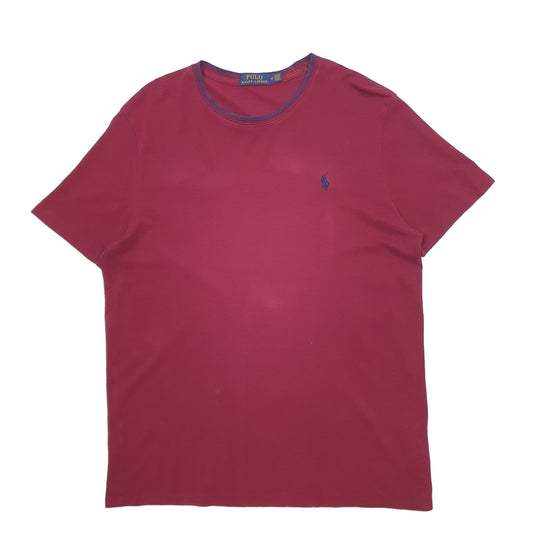 Mens Burgundy Polo Ralph Lauren  Short Sleeve T Shirt