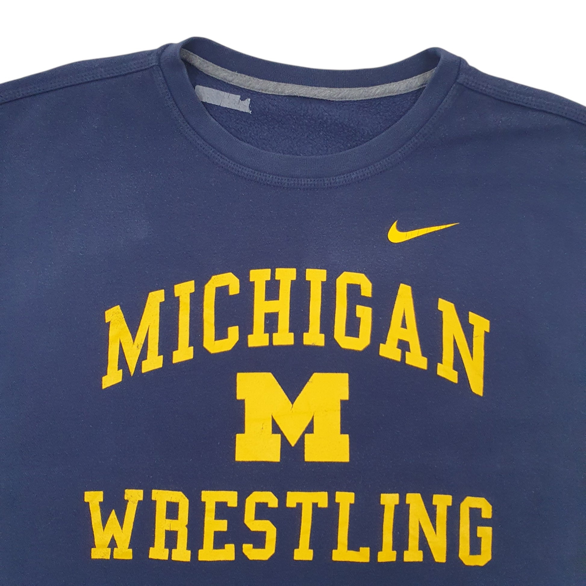 Mens Navy Nike Michigan Wrestling Crewneck Jumper