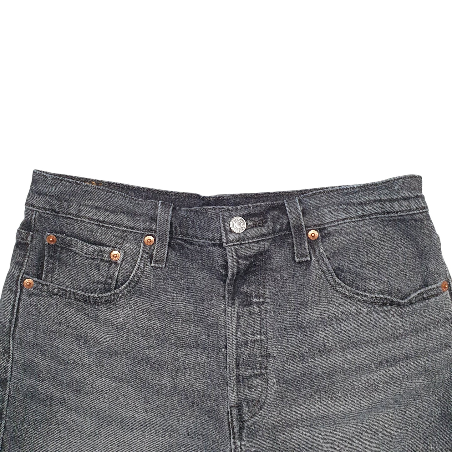 Womens Black Levis 501 Denim Shorts