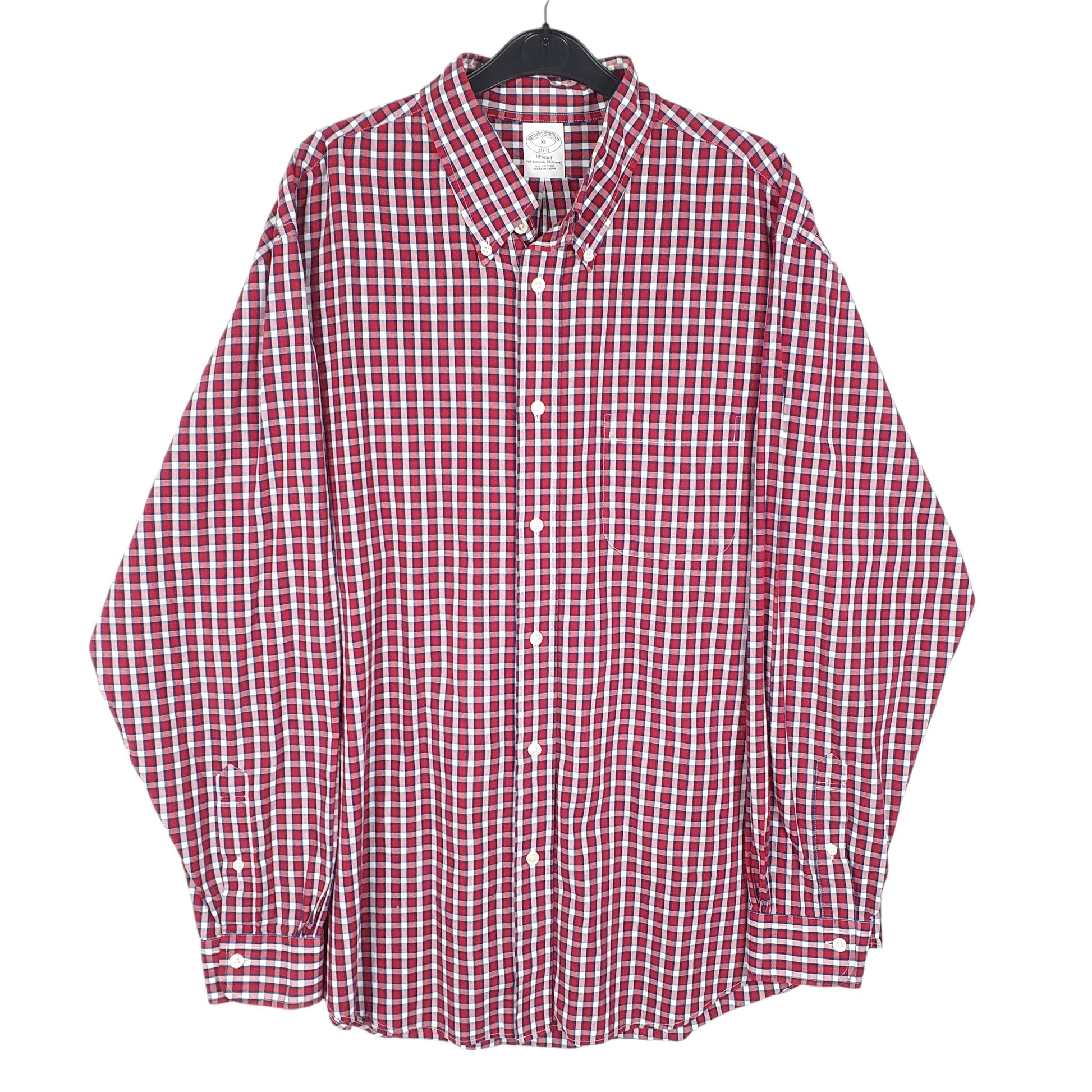 Mens Red Brooks Brothers Regent Long Sleeve Shirt