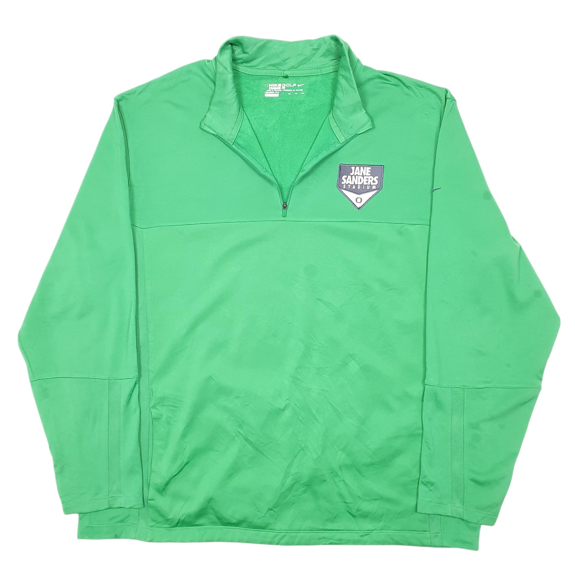 Mens Green Nike Golf Active Therma Fit Jane Sanders Stadium Quarter Zip Jumper