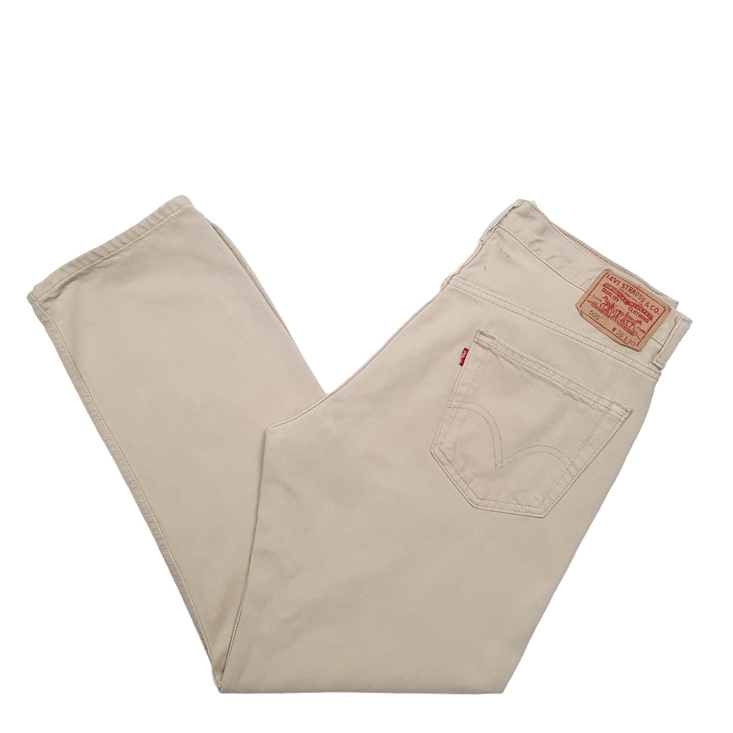 Mens Beige Levis  505 JeansW36 L30