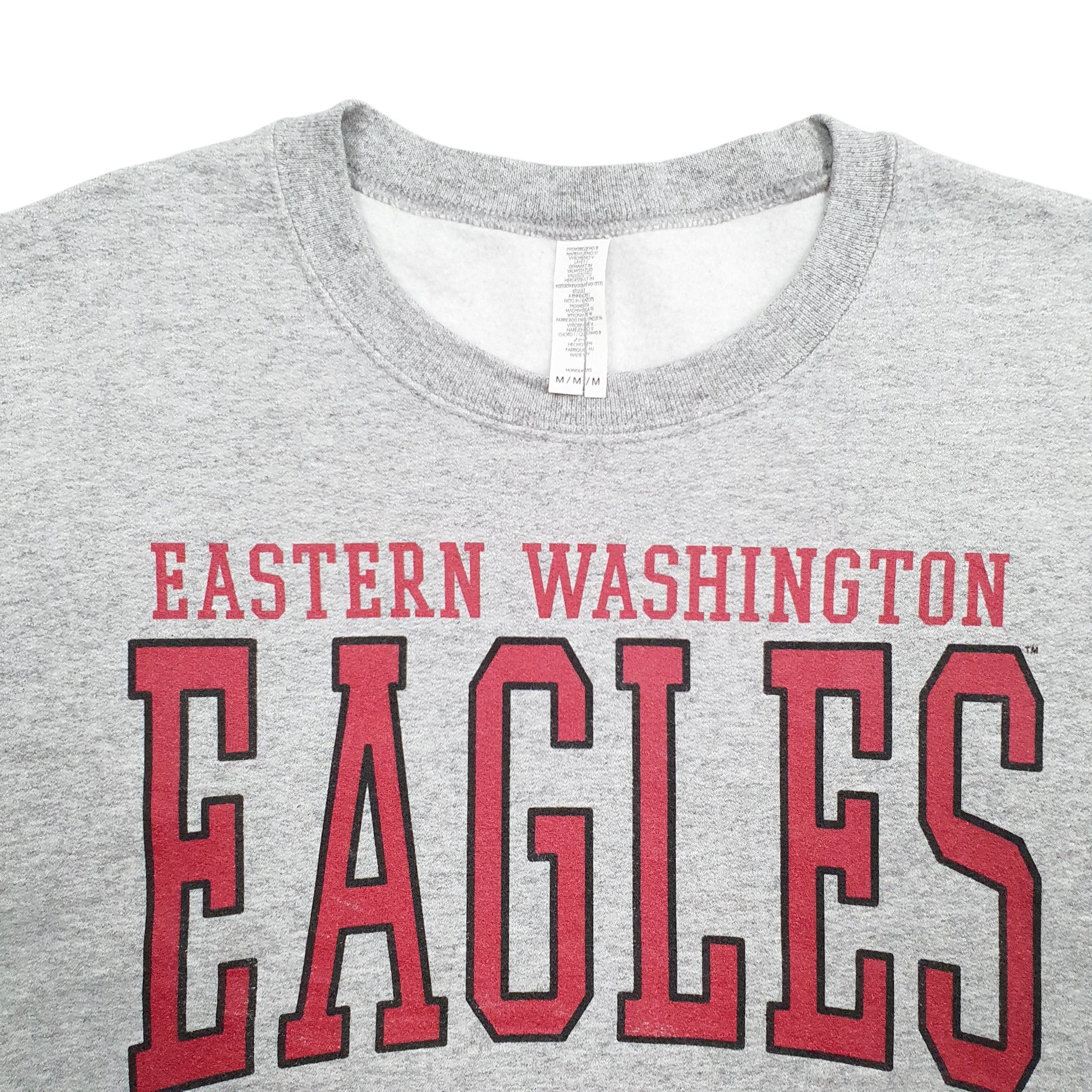 Mens Grey Unbranded Eastern Washington Eagles Spellout Crewneck Jumper