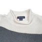 Mens Grey Nautica Knit Chunky Stripe Boat Crewneck Jumper