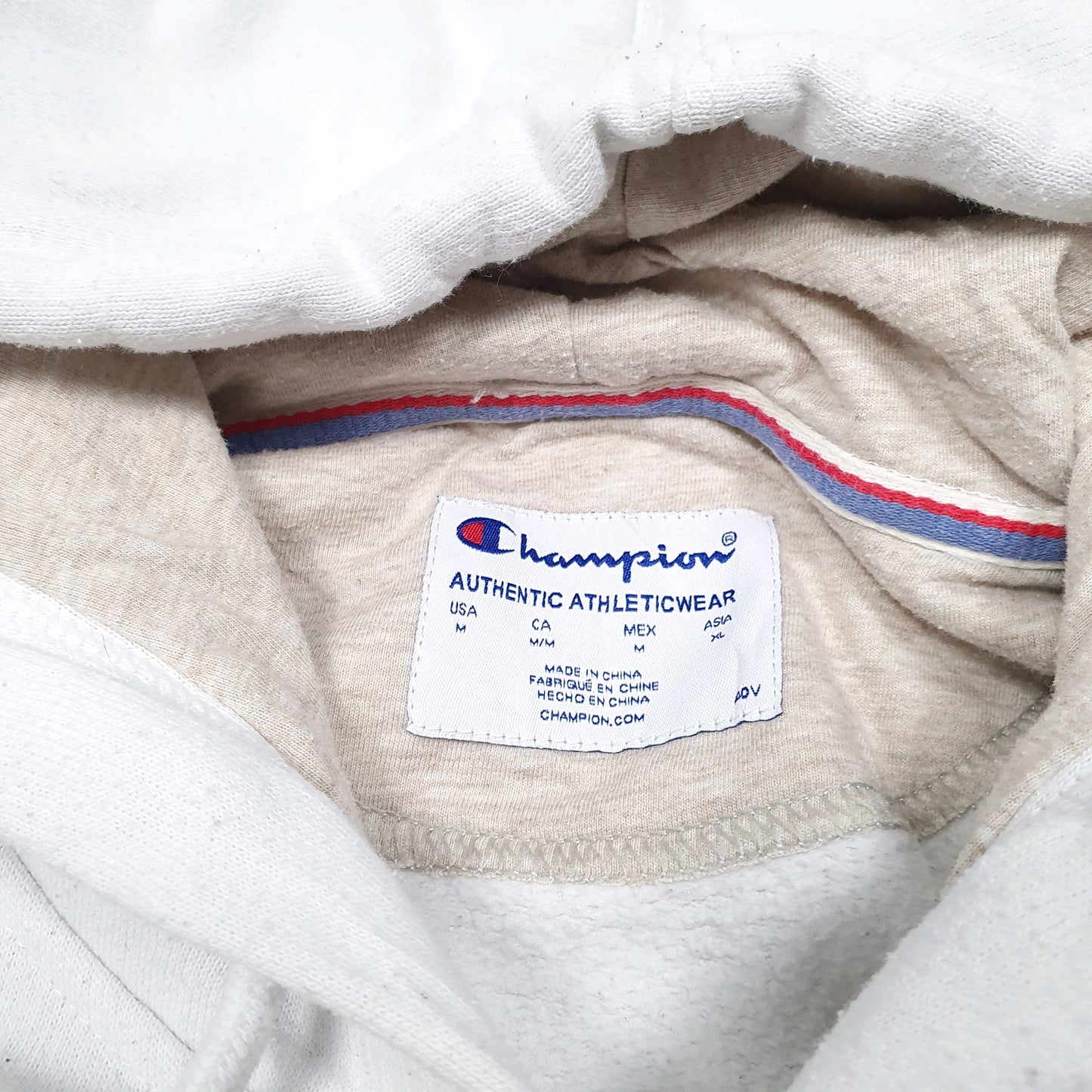 Mens White Champion  Hoodie Jumper