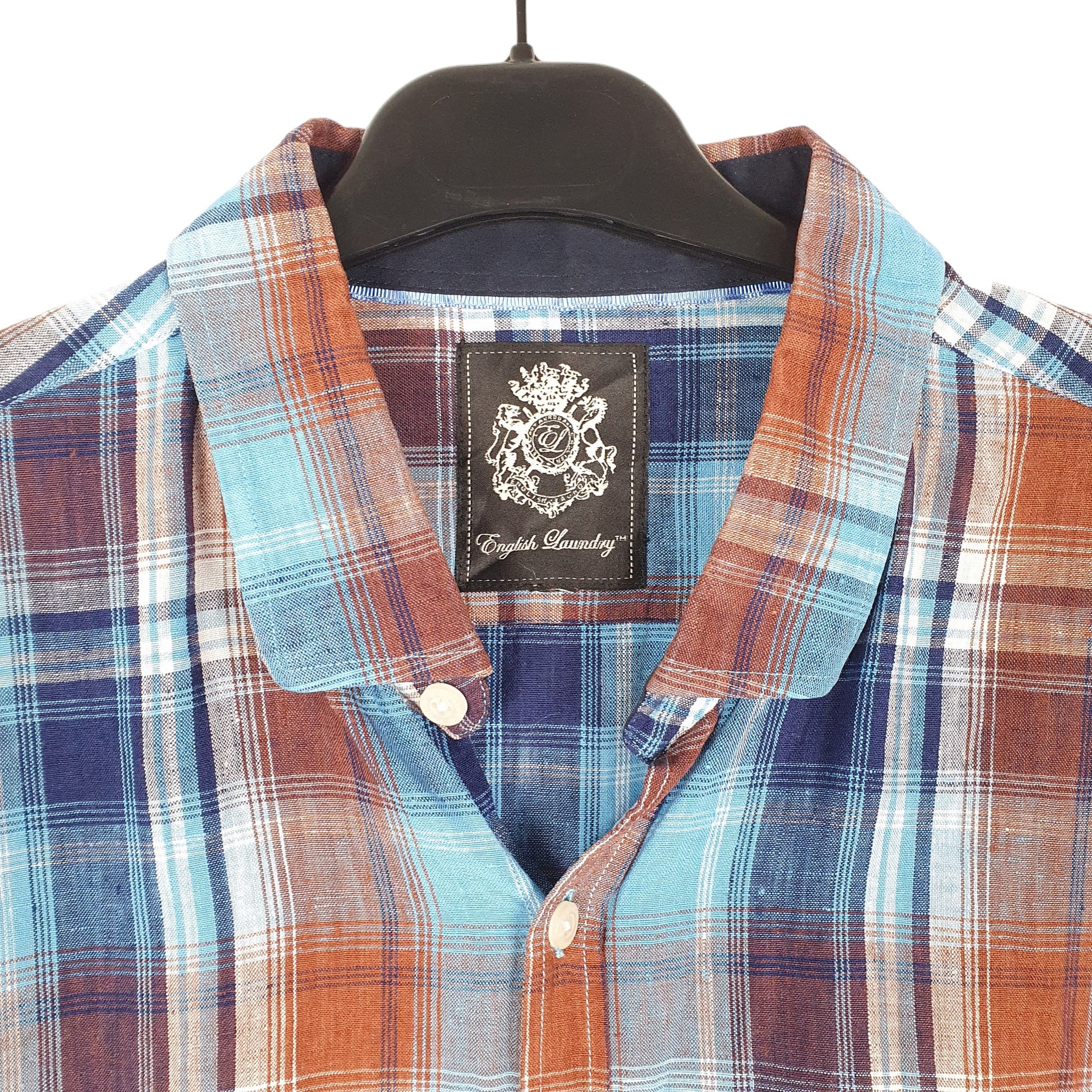 Mens Blue English Laundry  Short Sleeve Shirt