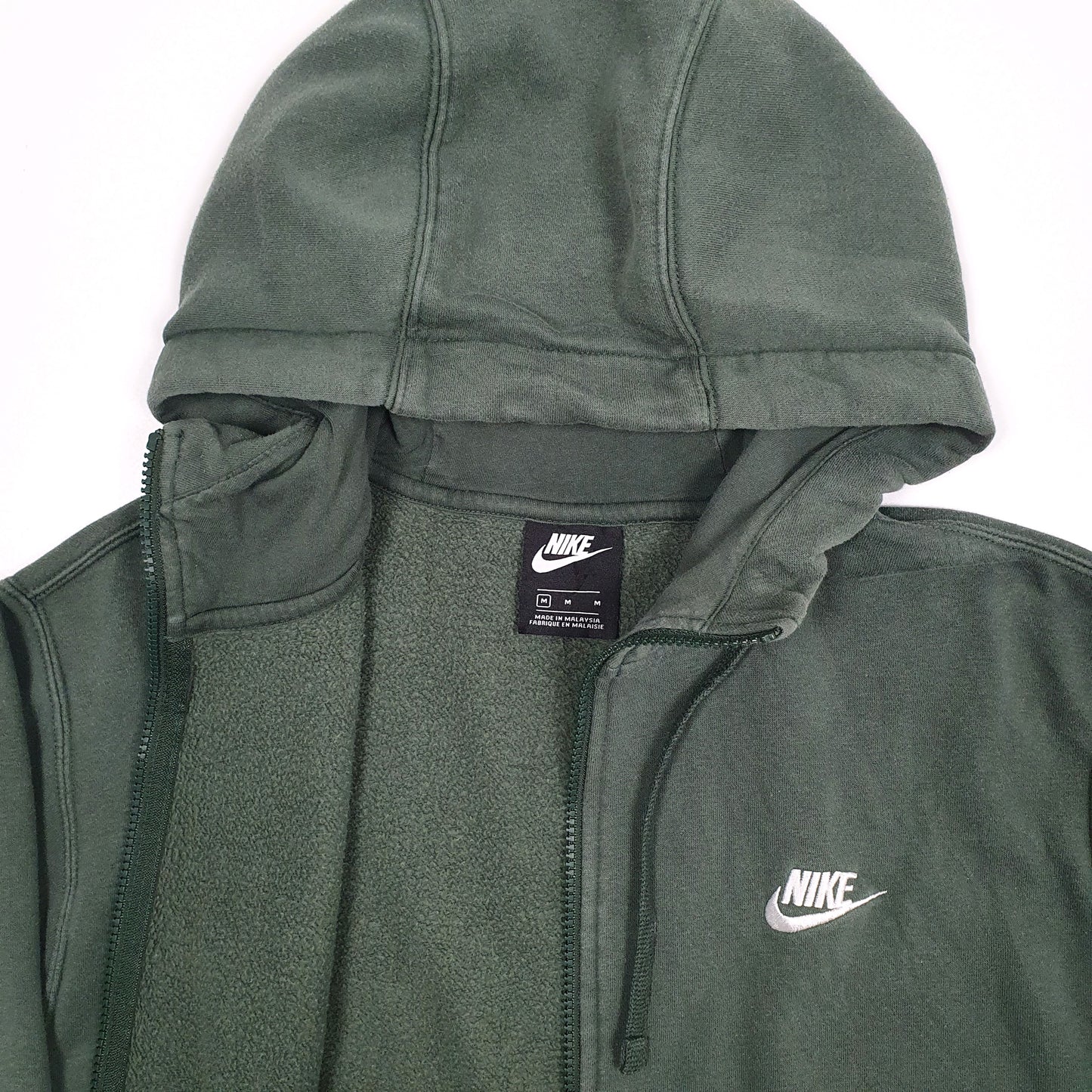 Mens Green Nike Hoodie Full Zip Jumper