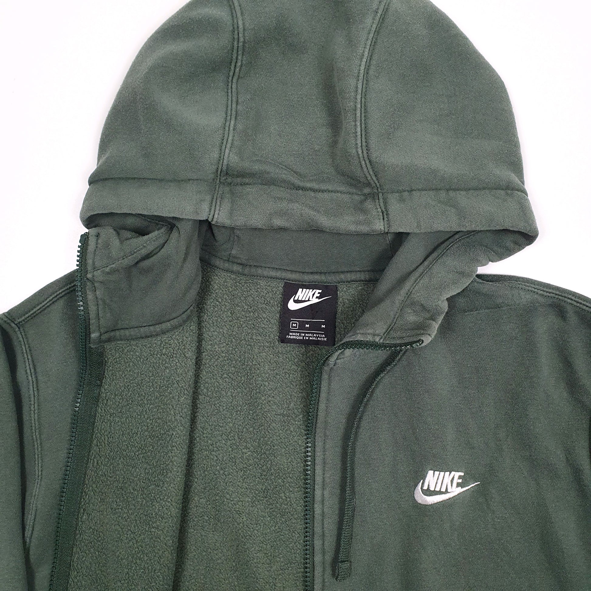 Mens Green Nike Hoodie Full Zip Jumper