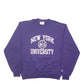 Mens Purple Champion New York University Spellout Crewneck Jumper