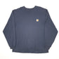 Mens Navy Carhartt  Long Sleeve T Shirt