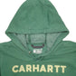 Womens Green Carhartt Workwear Spellout Hoodie Jumper