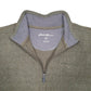Mens Khaki Eddie Bauer  Quarter Zip Jumper