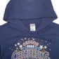 Womens Navy Jerzees Cheerleader USA College Hoodie Jumper
