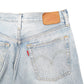 Womens Blue Levis 501 Jorts Distressed Denim Shorts