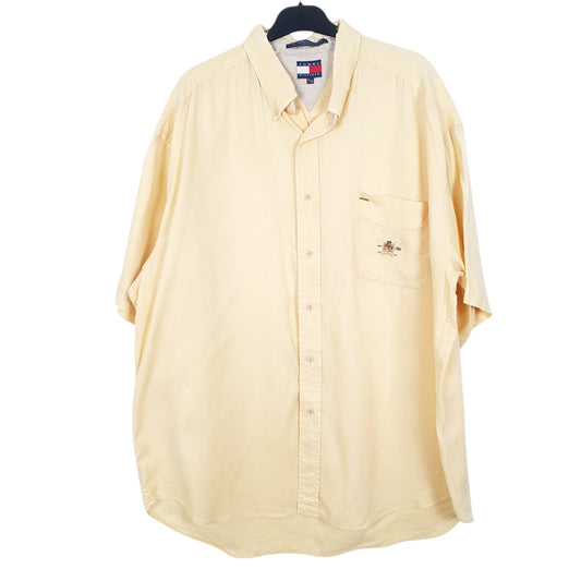 Mens Yellow Tommy Hilfiger Vintage Crest Short Sleeve Shirt