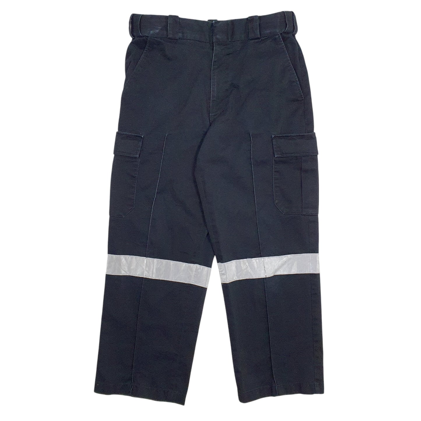 Mens Black Unbranded Workwear Cargo Trousers