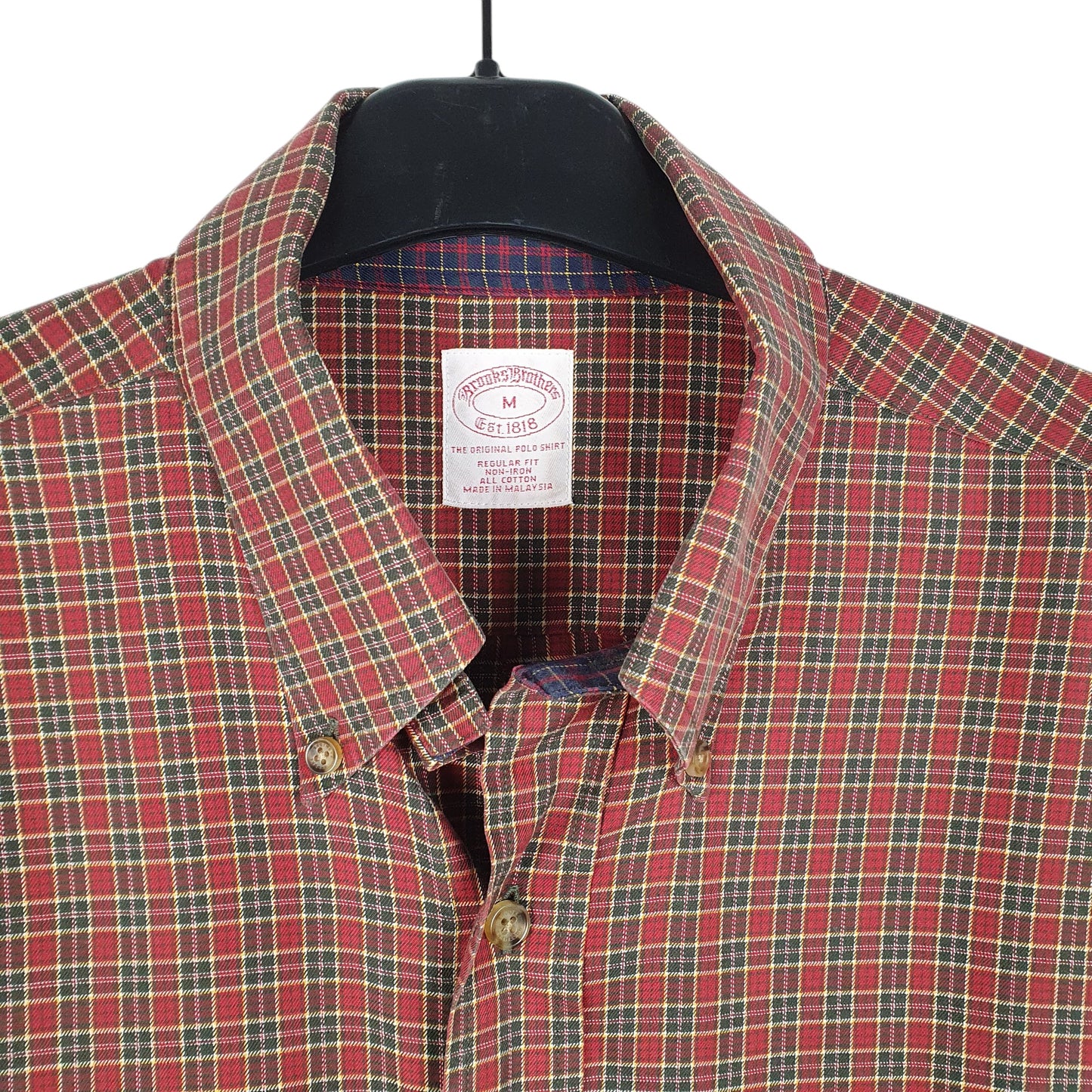 Mens Red Brooks Brothers Tartan Long Sleeve Shirt