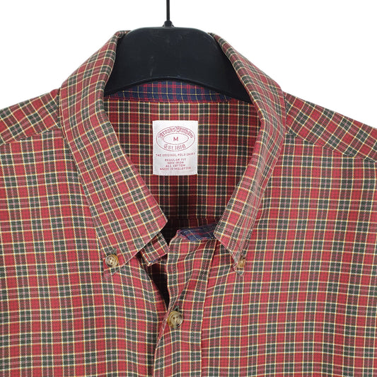 Mens Red Brooks Brothers Tartan Long Sleeve Shirt