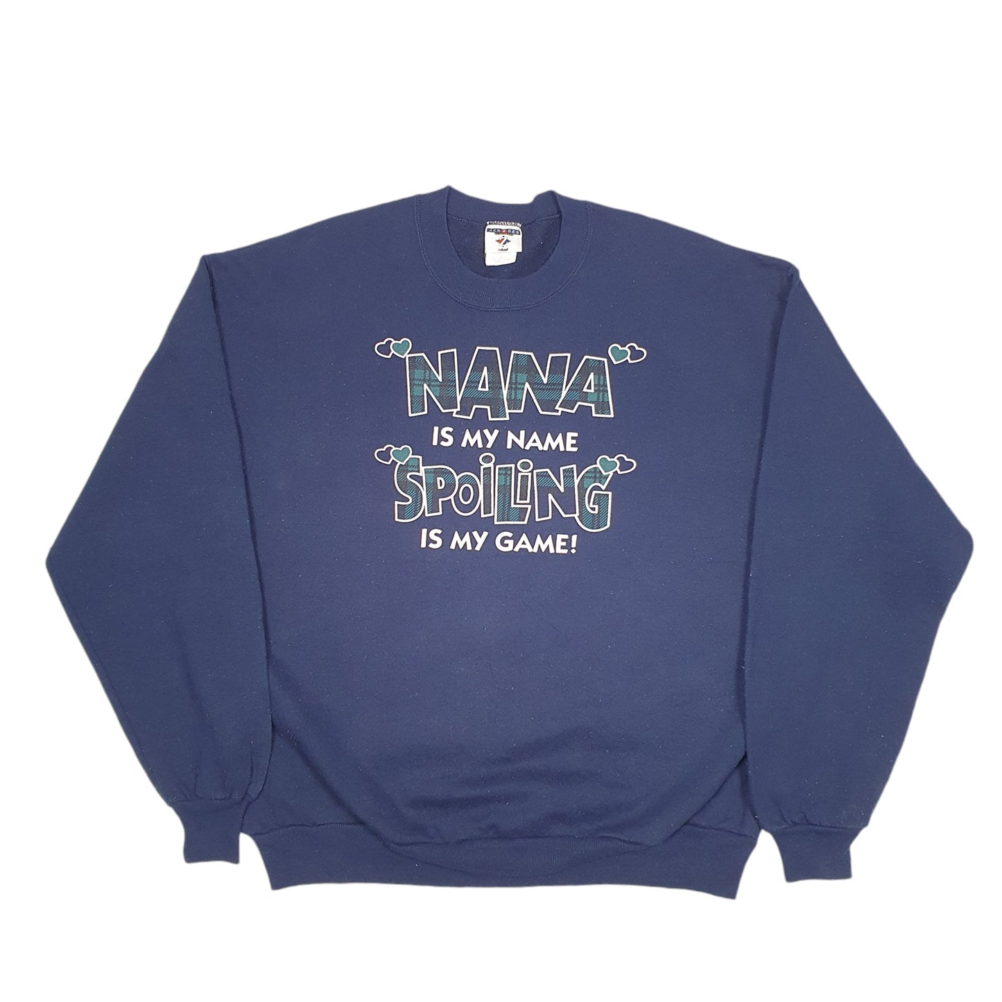 Mens Navy Jerzees Nana Spoiling Quirky Retro Crewneck Jumper