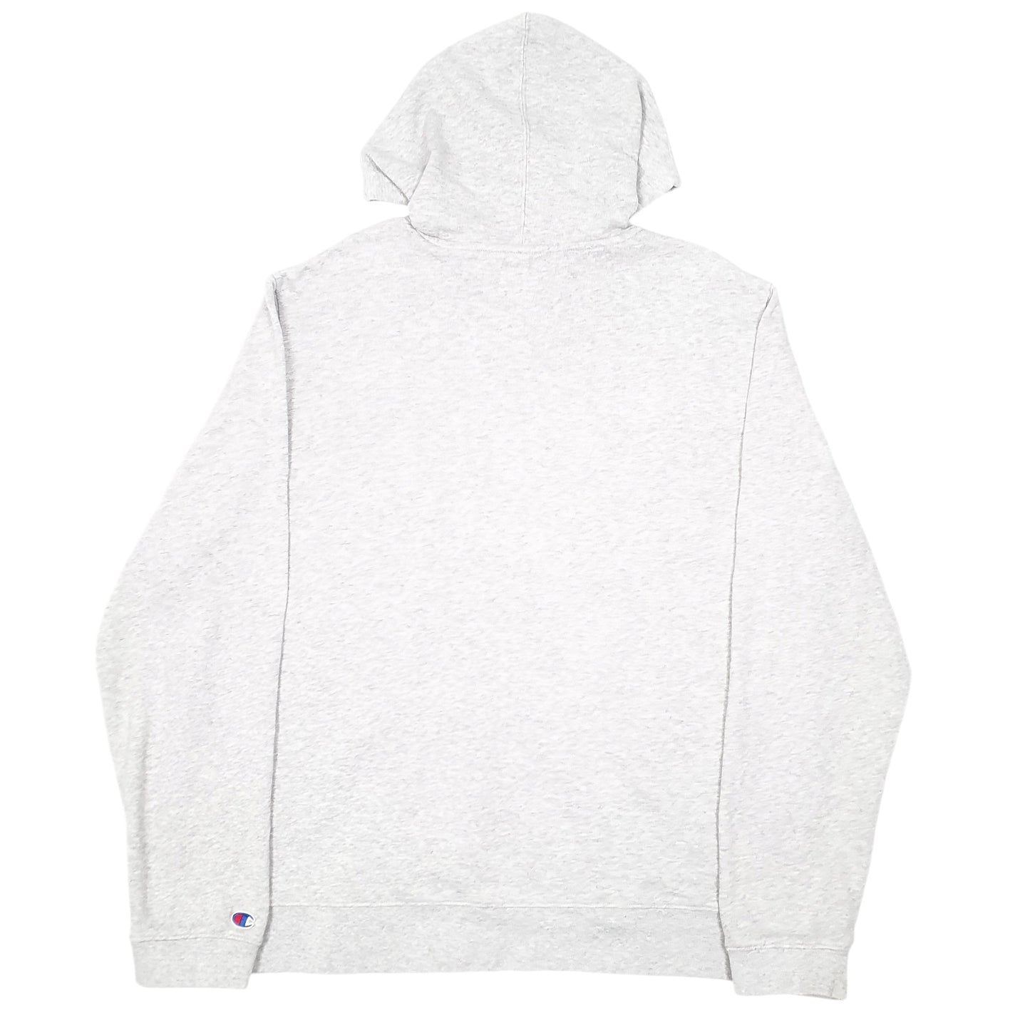 Mens Grey Champion Script Hoodie Jumper