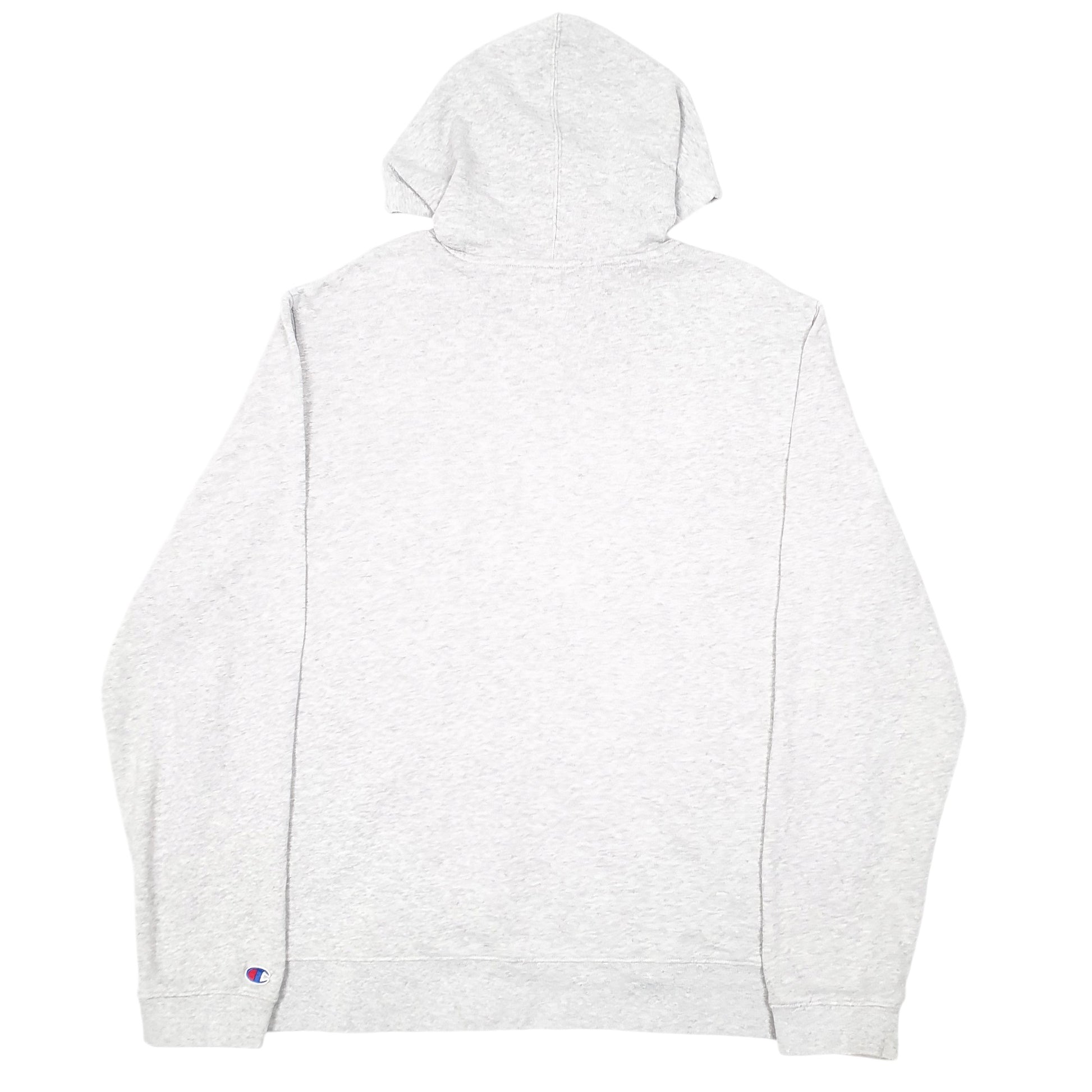 Mens Grey Champion Script Hoodie Jumper