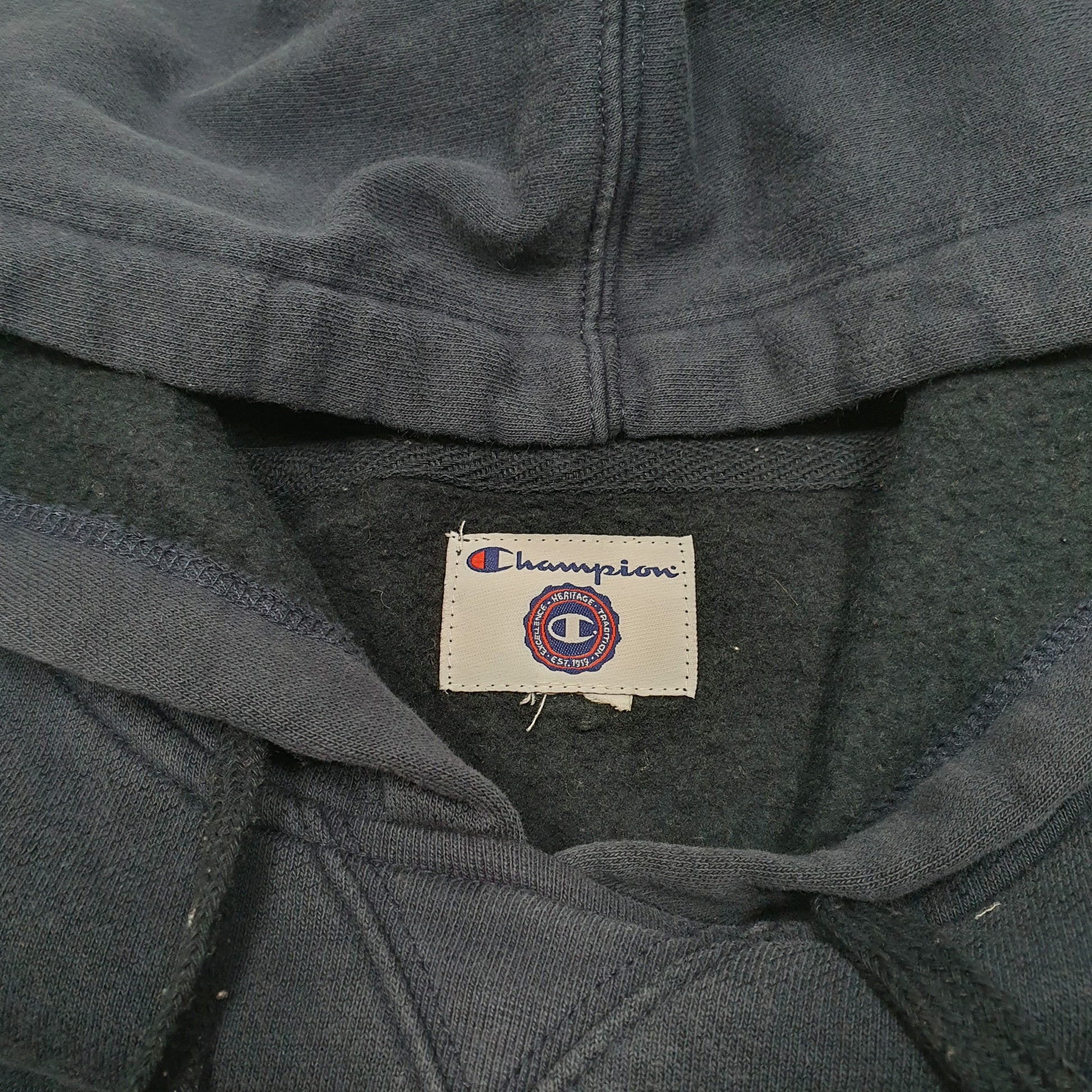 Womens Navy Champion Gonzaga Bulldogs USA Spellout Hoodie Jumper