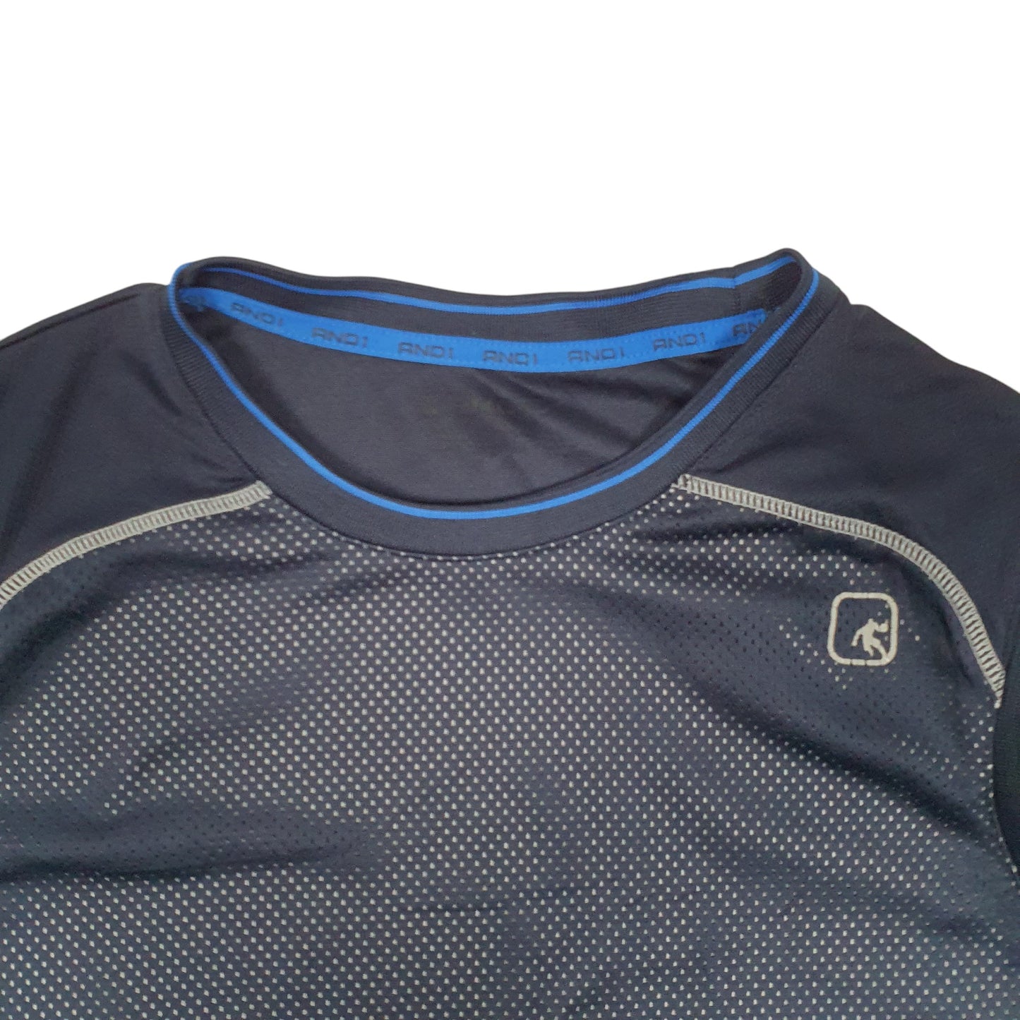 Mens Navy And 1 Basketball Jersey Vest Active Short Sleeve T Shirt