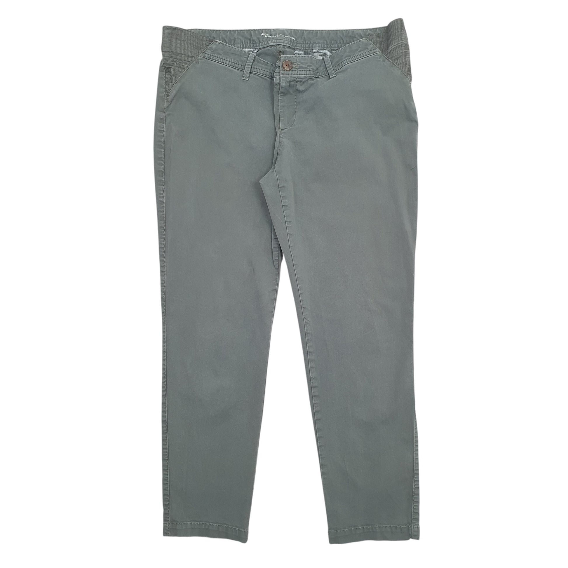 Womens Green Gap Maternity Chino Trousers