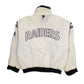 Mens Black Pro Player Vintage 1990s Oakland Raiders NFL Reversible  Coat