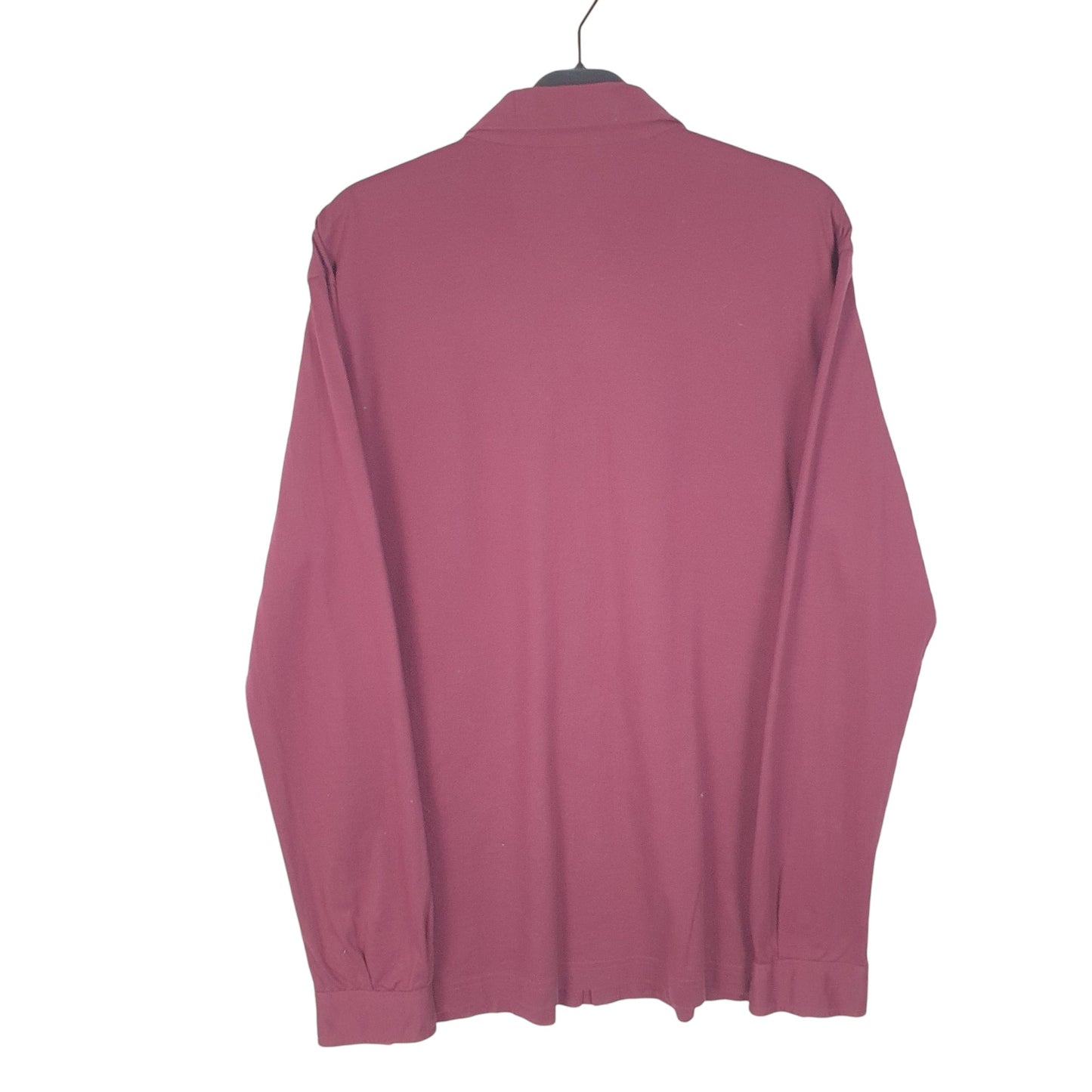 Mens Burgundy Lacoste  Long Sleeve Shirt