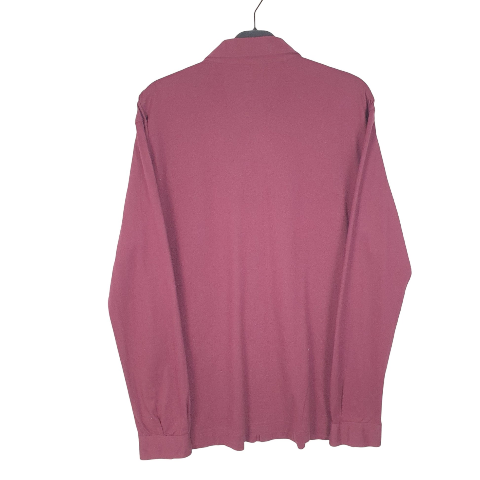 Mens Burgundy Lacoste  Long Sleeve Shirt