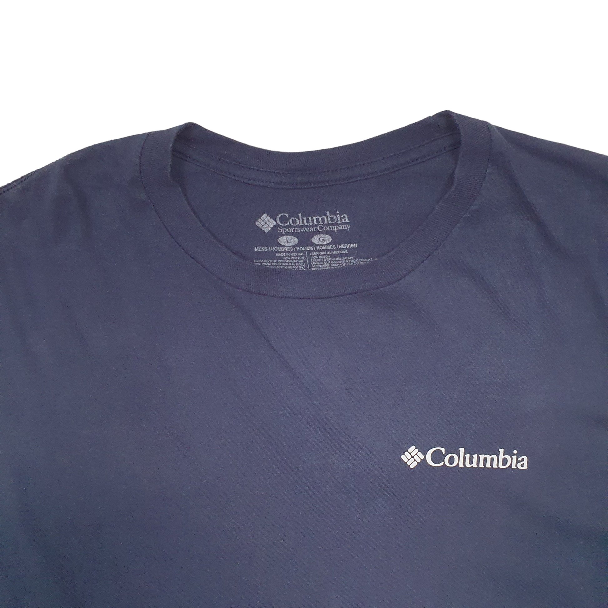 Mens Navy Columbia Sportswear  Short Sleeve T Shirt