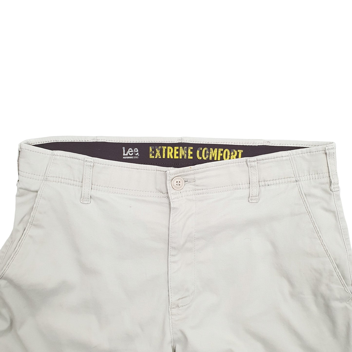 Mens Cream Lee Extreme comfort Chino Shorts
