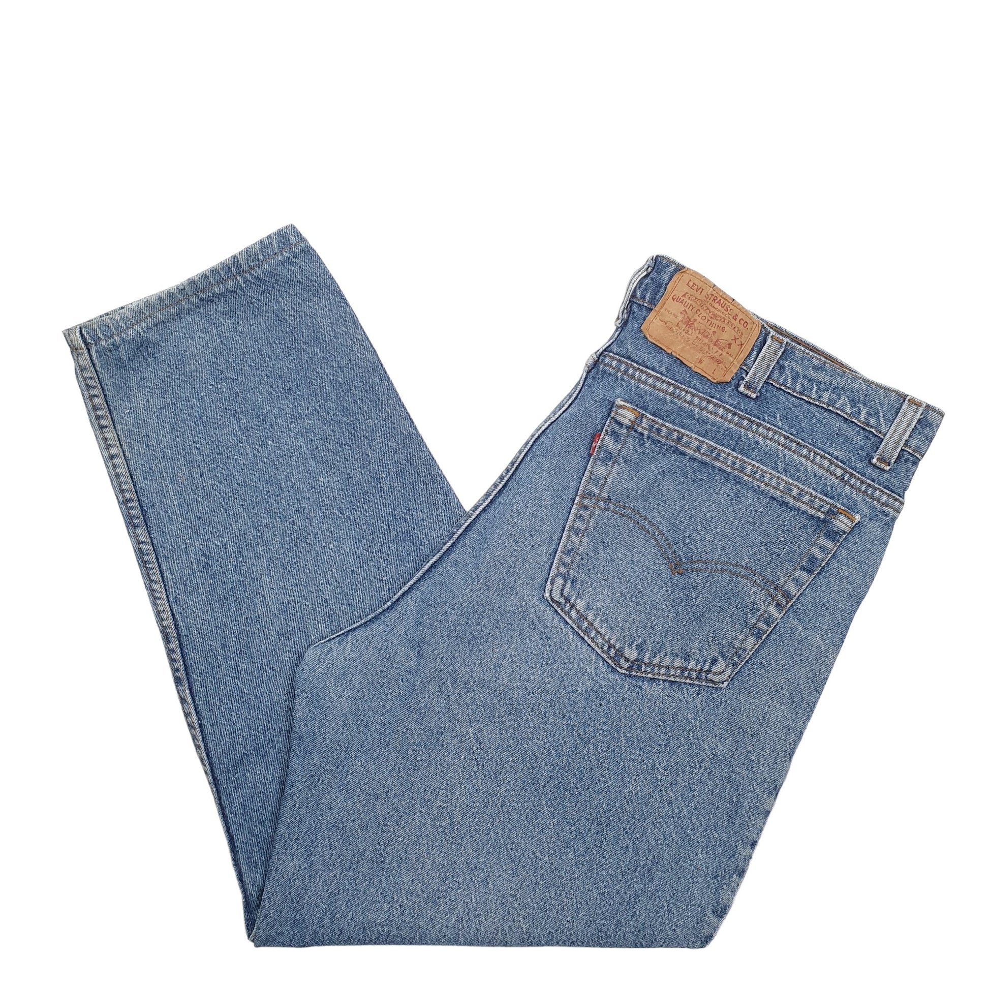 Mens Blue Levis Made In USA Vintage 550 JeansW42 L30