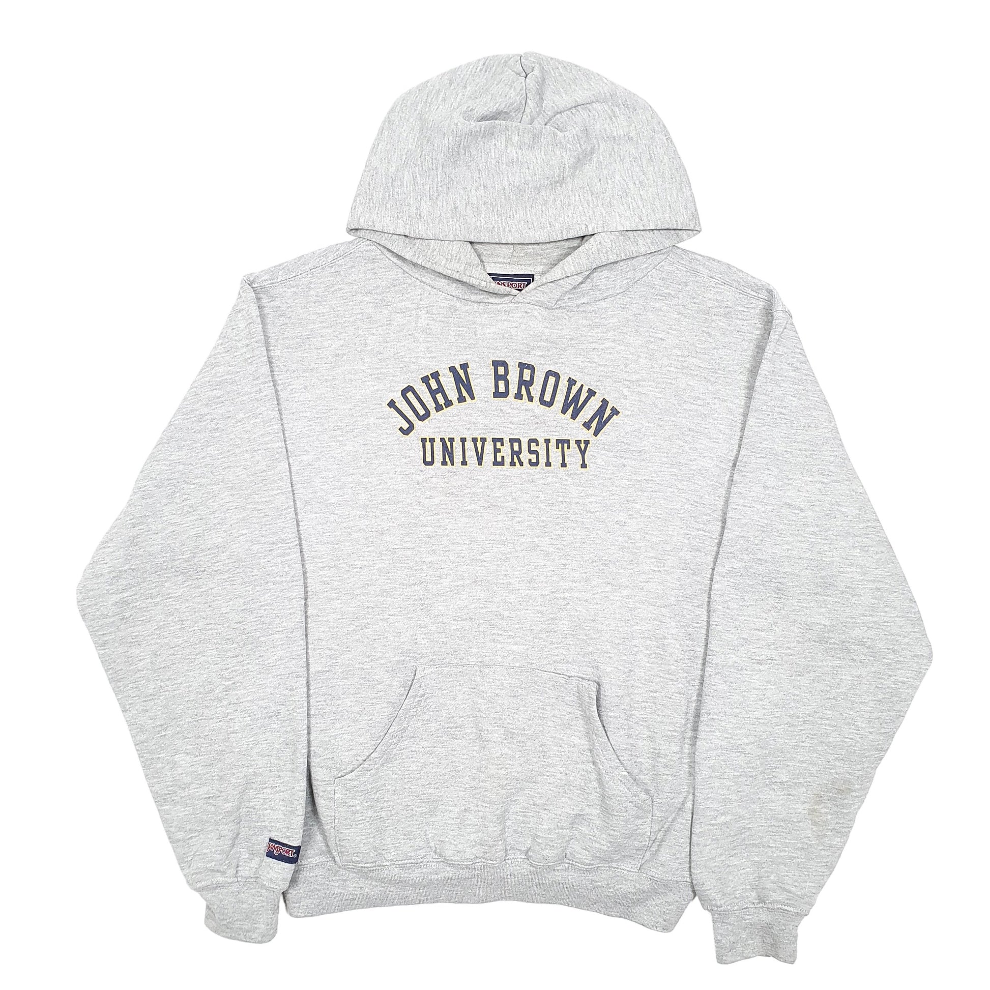 Mens Grey Jansport John Brown University USA Hoodie Jumper