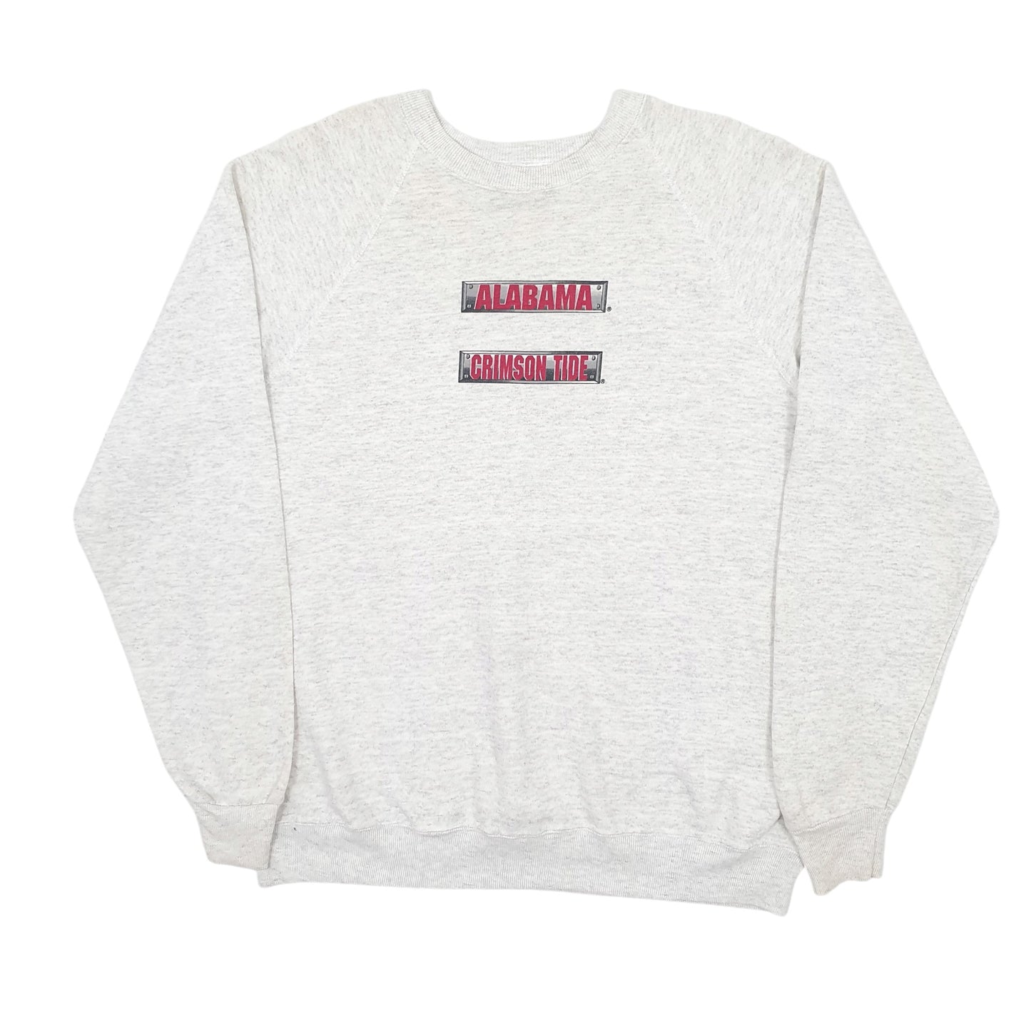 Mens Grey Lee Vintage 1990s Made in USA Alabama USA College Crewneck Jumper