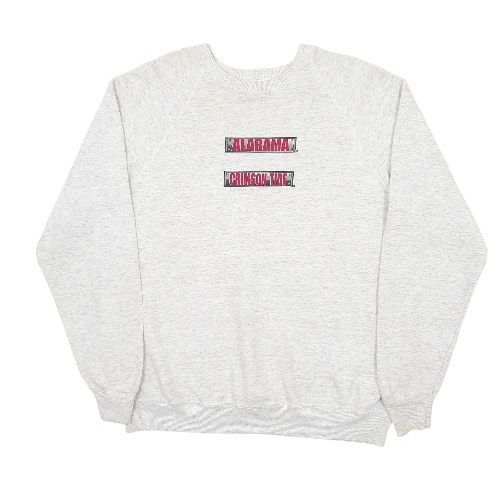 Mens Grey Lee Vintage 1990s Made in USA Alabama USA College Crewneck Jumper