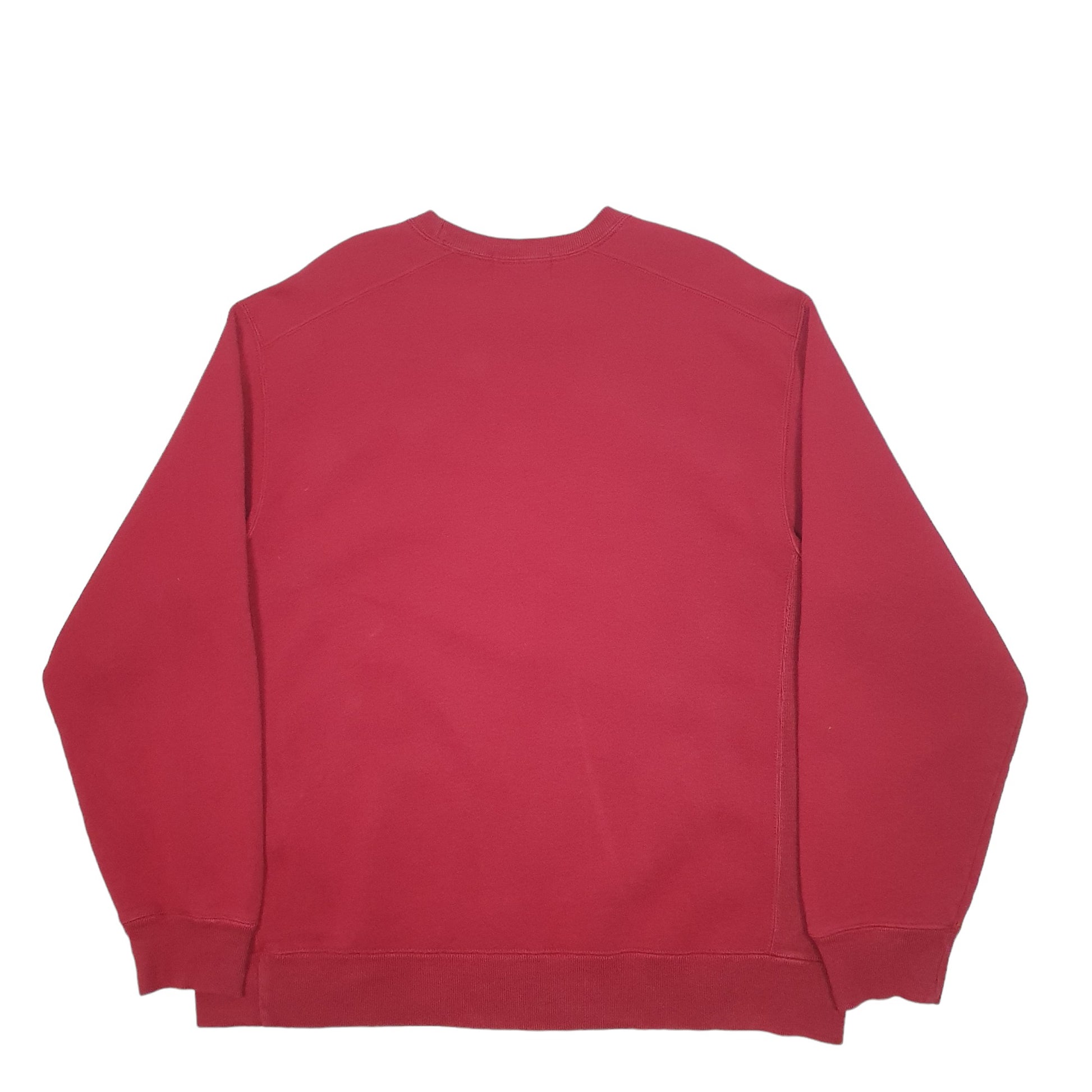Mens Red Eddie Bauer Spellout Crewneck Jumper