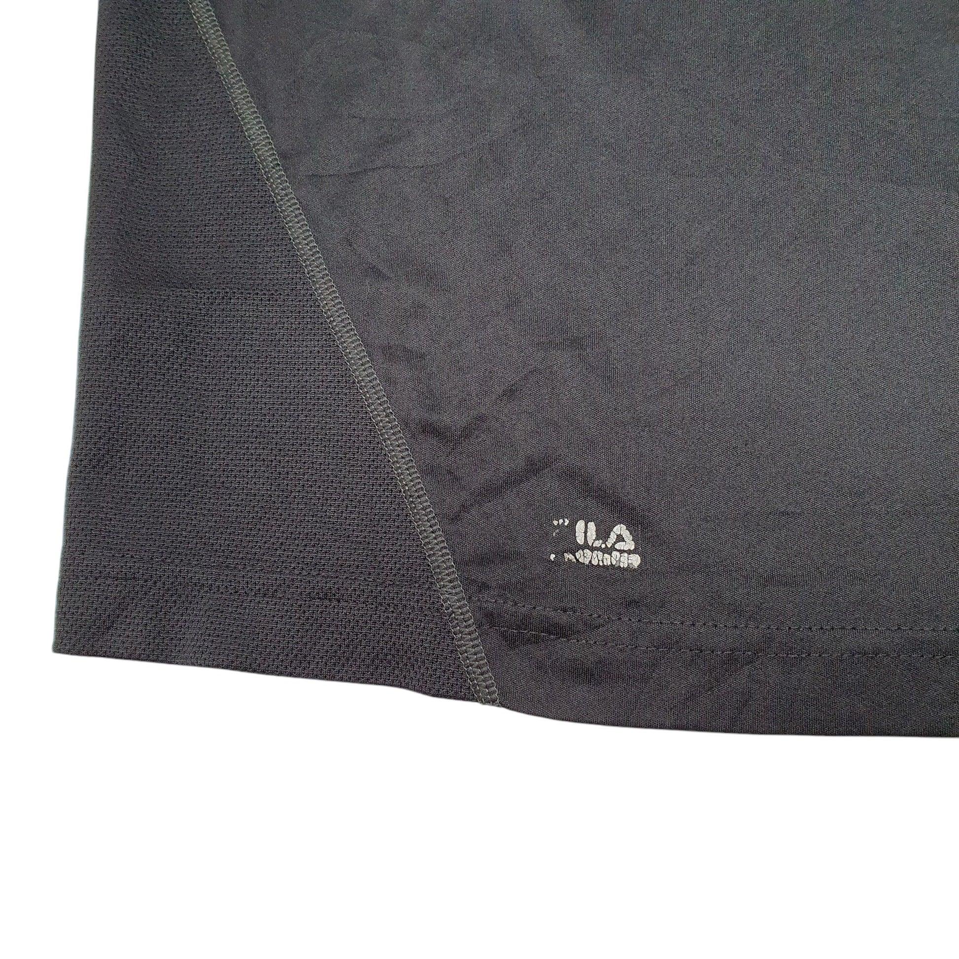 Mens Black Fila Sport Active Workout Gym Short Sleeve T Shirt