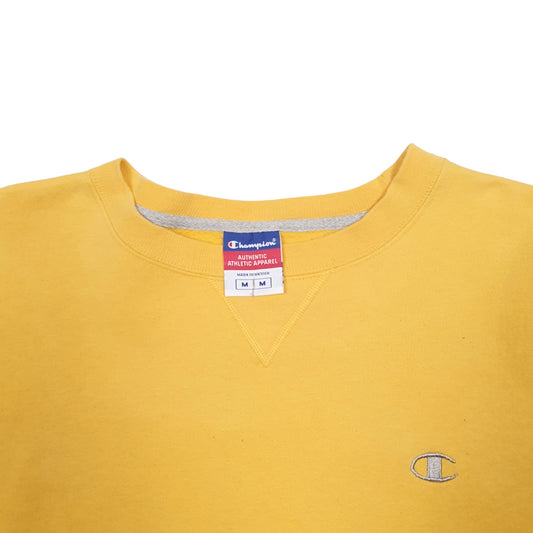 Mens Yellow Champion  Crewneck Jumper
